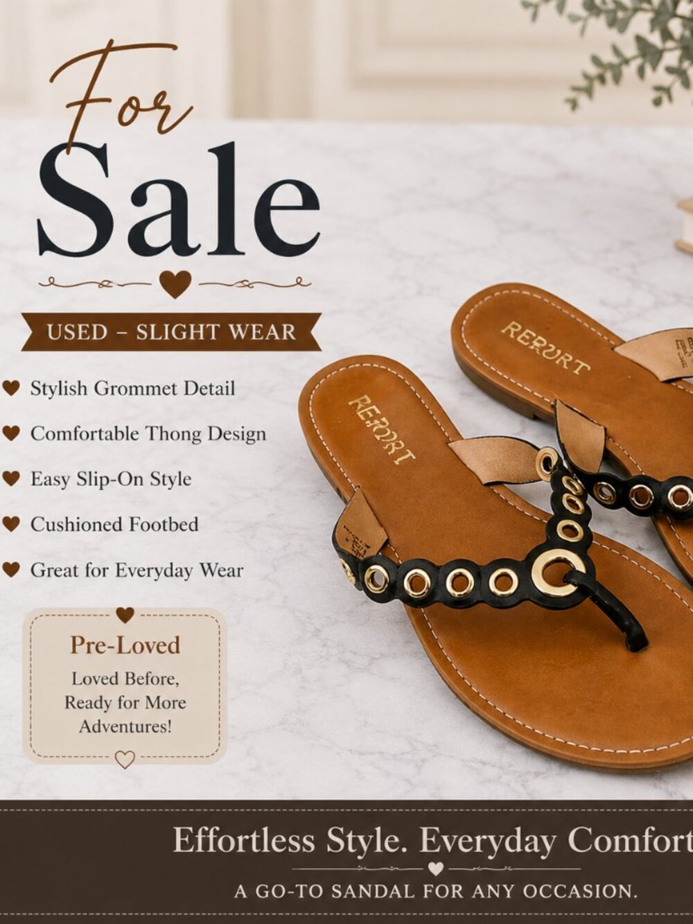 Report Black & Brown Women’s Sandals – Size 9